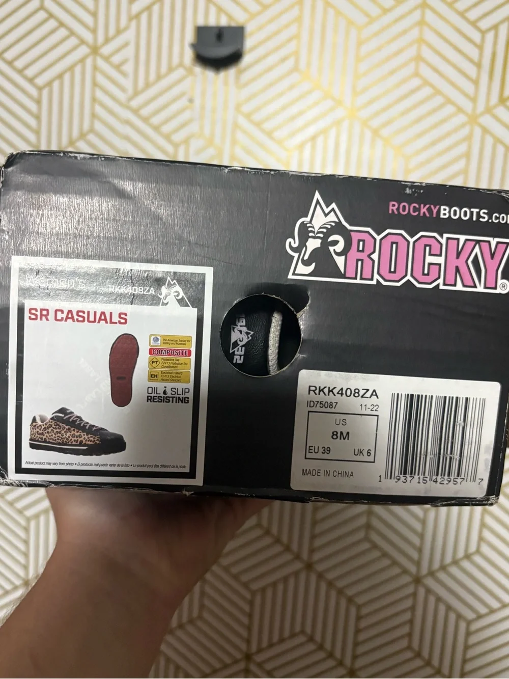Rocky Leopard Print SR casuals work safety Sneakers size 8